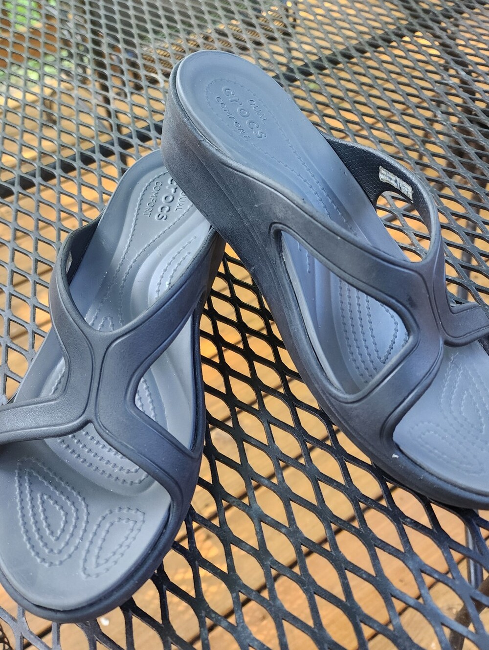 Crocs Slip On 2" Wedge Sandals Size 9 - Picture 4 of 12